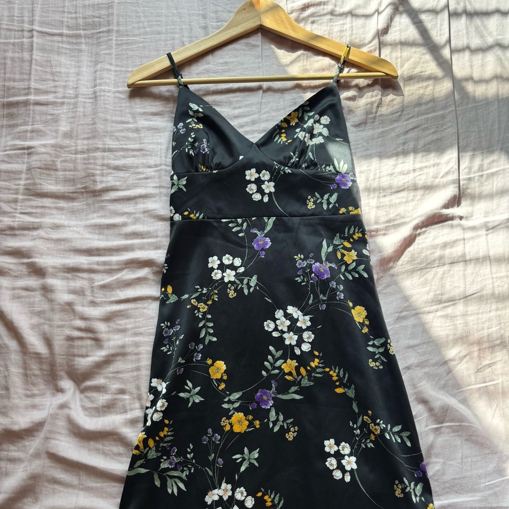 Floral Black Dress